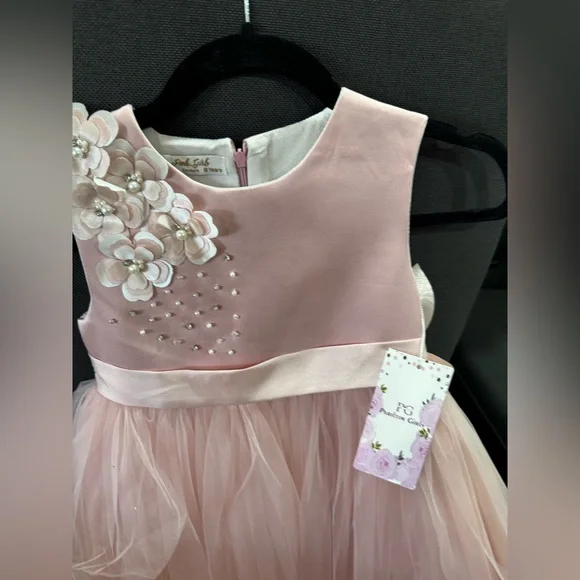 FINAL SALE✨
PINK GIRLS Elegant Pink Kids Dress - Picture 8 of 10